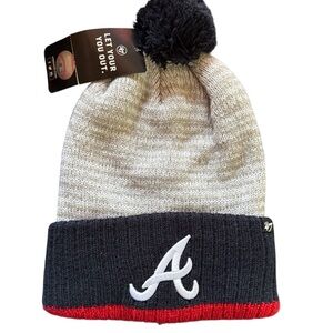 Atlanta Braves Knit Beanie with Sports Logo